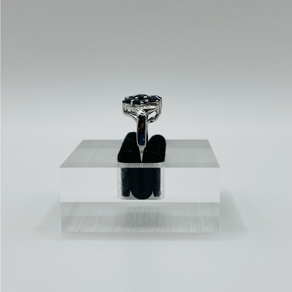 1.40 CT Natural Sapphire Sterling Silver Ring - Picture 4 of 6
